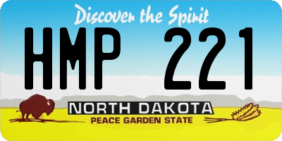 ND license plate HMP221