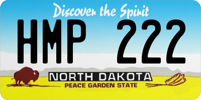 ND license plate HMP222