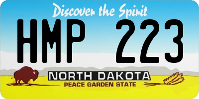 ND license plate HMP223
