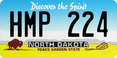ND license plate HMP224