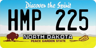 ND license plate HMP225