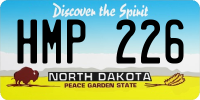 ND license plate HMP226
