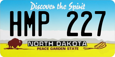 ND license plate HMP227