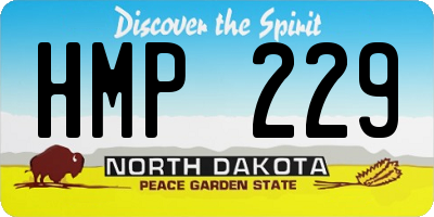 ND license plate HMP229