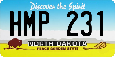 ND license plate HMP231