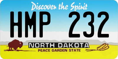 ND license plate HMP232