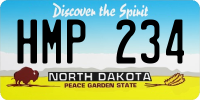 ND license plate HMP234