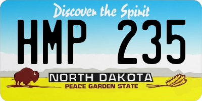 ND license plate HMP235