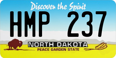 ND license plate HMP237