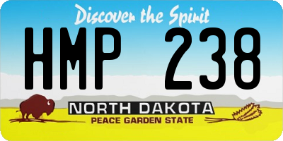 ND license plate HMP238