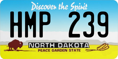 ND license plate HMP239