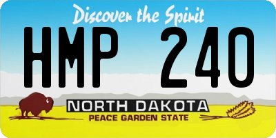 ND license plate HMP240