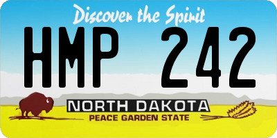 ND license plate HMP242