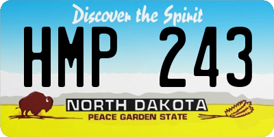 ND license plate HMP243