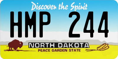 ND license plate HMP244