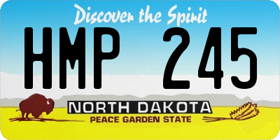 ND license plate HMP245