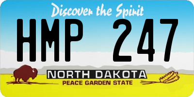 ND license plate HMP247