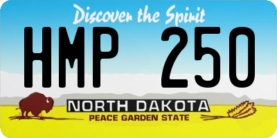 ND license plate HMP250