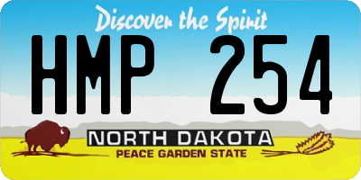 ND license plate HMP254