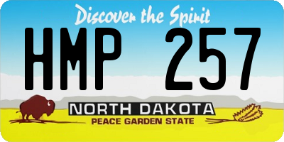 ND license plate HMP257