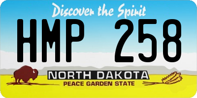 ND license plate HMP258