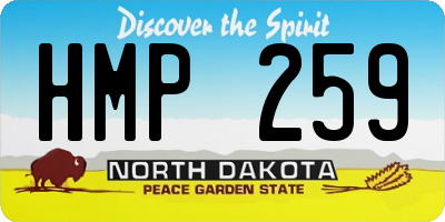 ND license plate HMP259