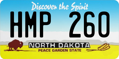 ND license plate HMP260