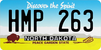 ND license plate HMP263