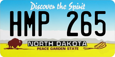 ND license plate HMP265