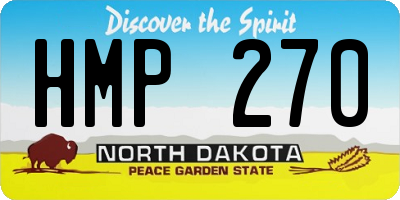 ND license plate HMP270