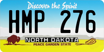 ND license plate HMP276