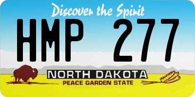 ND license plate HMP277