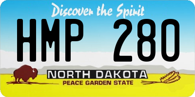 ND license plate HMP280