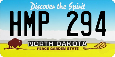 ND license plate HMP294