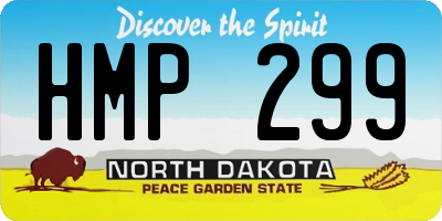 ND license plate HMP299