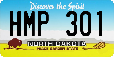 ND license plate HMP301