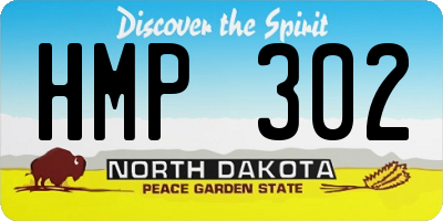 ND license plate HMP302