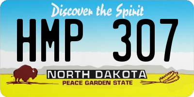 ND license plate HMP307