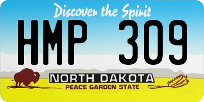 ND license plate HMP309