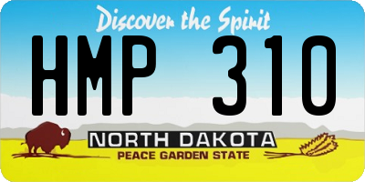 ND license plate HMP310