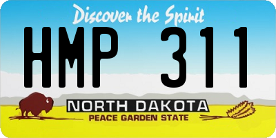 ND license plate HMP311