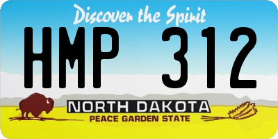 ND license plate HMP312