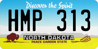ND license plate HMP313