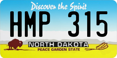 ND license plate HMP315