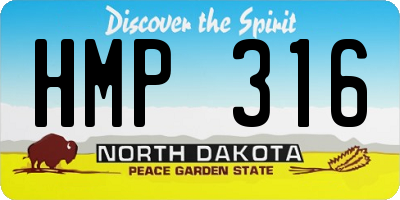 ND license plate HMP316