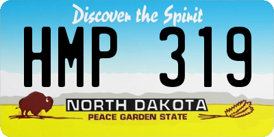 ND license plate HMP319