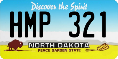 ND license plate HMP321