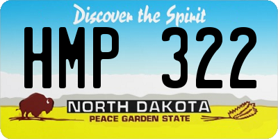 ND license plate HMP322