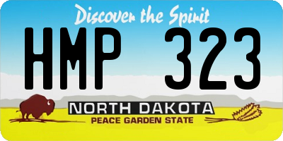 ND license plate HMP323