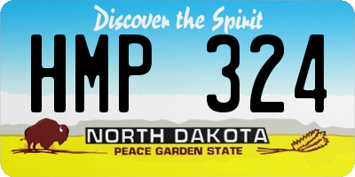 ND license plate HMP324